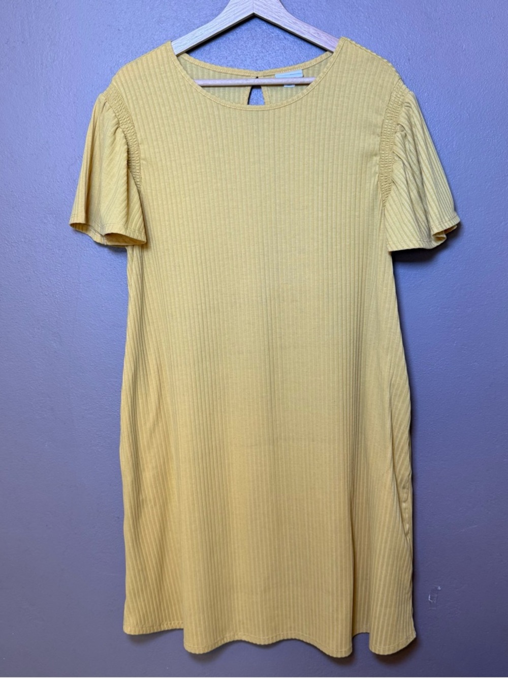 LuLaRoe Roselyn Dress Mustard Yellow Size XL - Picture 5 of 15